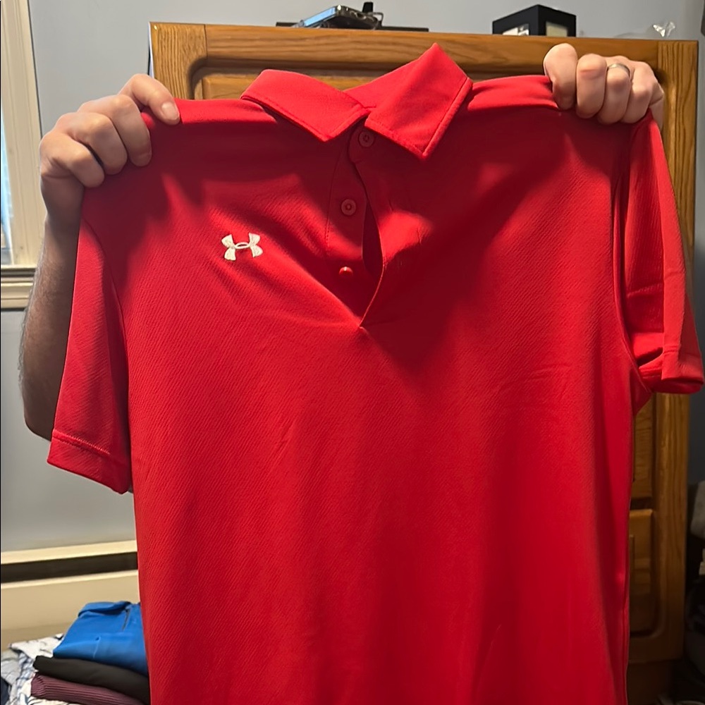 Under Armour Red Performance Polo Shirt